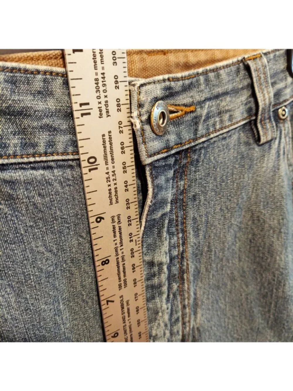 Duluth Trading Co  Jeans Mens 42x30 Measures 41x28 Hidden Gusset Relaxed rugged